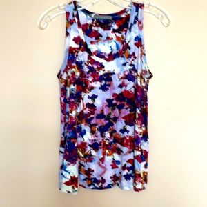 Loveappela small petite tank top lilac with vibrant floral watercolor print